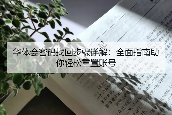 华体会密码找回步骤详解：全面指南助你轻松重置账号