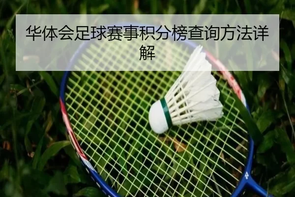 华体会足球赛事积分榜查询方法详解